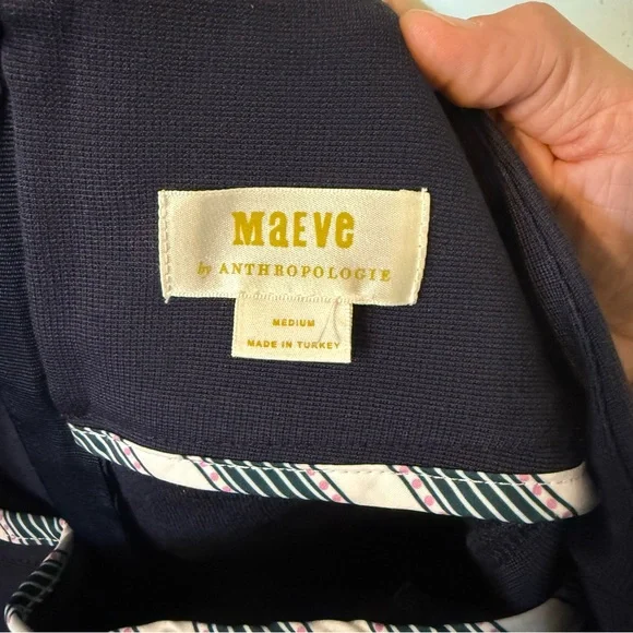 Maeve Anthropologie Navy Blue Women's Skirt Size M Pockets - Picture 3 of 6